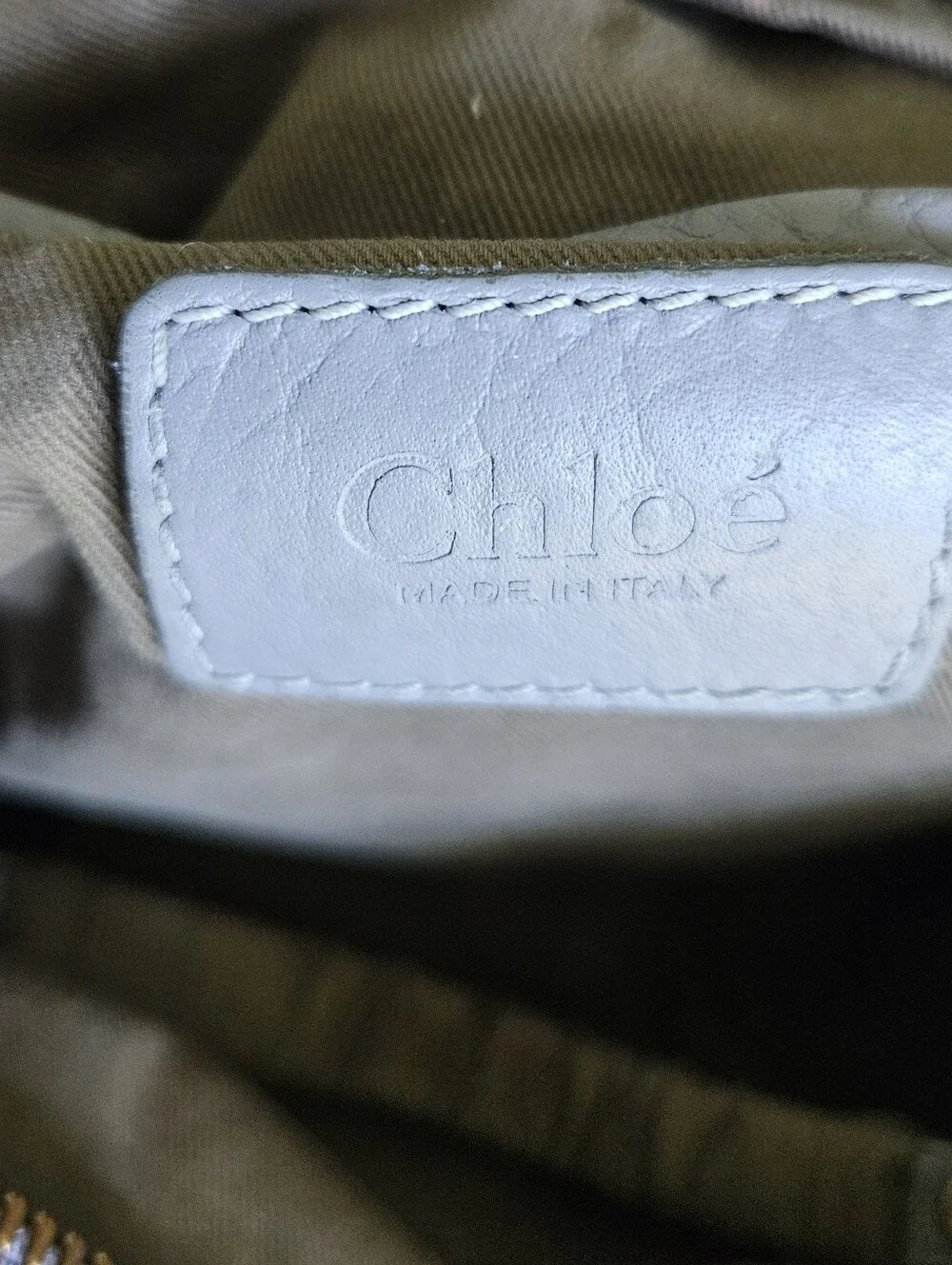 Chloe Marcie Medium Gray Grained Leather Double Carry Satchel